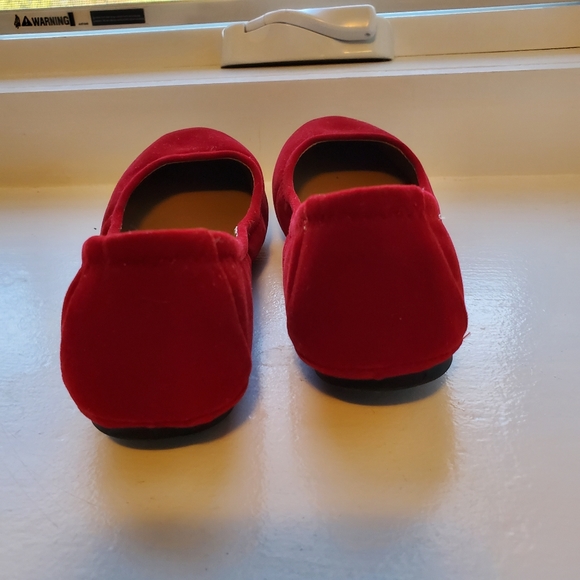 Bass Red Velvet Ballet Flat Size 6.5 - Picture 3 of 5